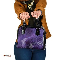 Aotearoa Taniko Matariki Shoulder Handbag Cosmic Violet LT7