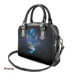 Aotearoa Matariki Shoulder Handbag Maori Tribal with Silver Fern and Tui Bird Galaxy Style LT03