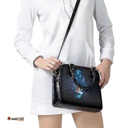 Aotearoa Matariki Shoulder Handbag Maori Tribal with Silver Fern and Tui Bird Galaxy Style LT03