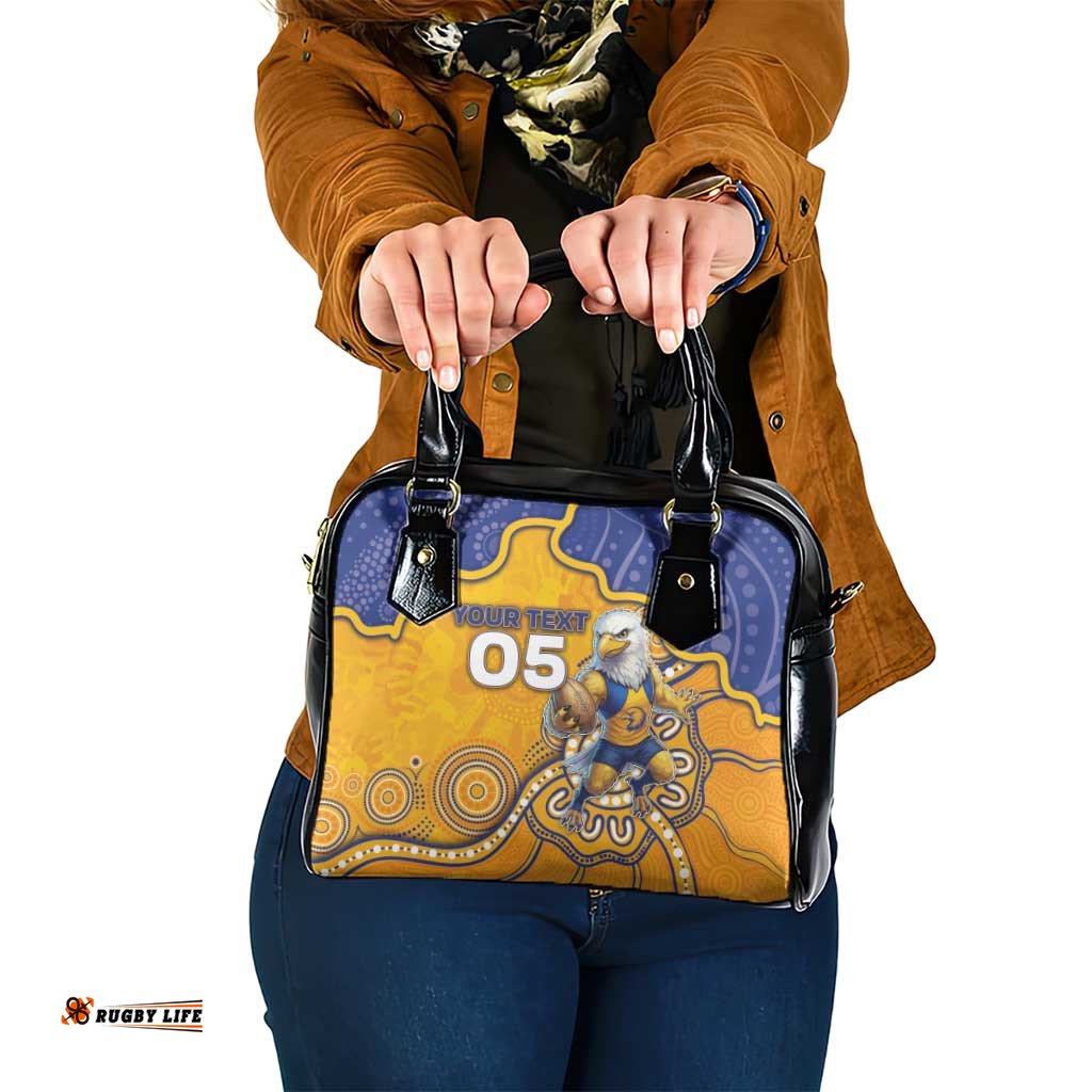Custom Eagles Football Shoulder Handbag Aboriginal Dot Art Pattern DT05