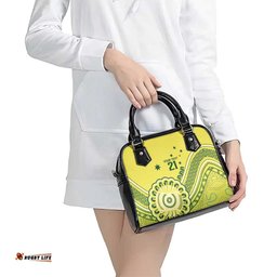 Custom Cricket Aussie Pride Shoulder Handbag Aboriginal Dot Art Cricket LT9