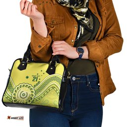 Custom Cricket Aussie Pride Shoulder Handbag Aboriginal Dot Art Cricket LT9