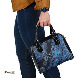 Autism Awareness Shoulder Handbag Hope Ribbon And Aboriginal Patterns DT05