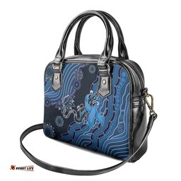 Autism Awareness Shoulder Handbag Hope Ribbon And Aboriginal Patterns DT05