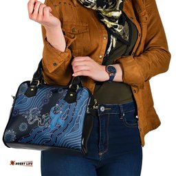 Autism Awareness Shoulder Handbag Hope Ribbon And Aboriginal Patterns DT05