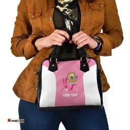 Custom Bowls Australia Breast Cancer Shoulder Handbag Pink Ribbon Aussie Map With Kangaroo Emu LT14