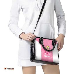 Custom Bowls Australia Breast Cancer Shoulder Handbag Pink Ribbon Aussie Map With Kangaroo Emu LT14