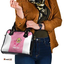 Custom Bowls Australia Breast Cancer Shoulder Handbag Pink Ribbon Aussie Map With Kangaroo Emu LT14