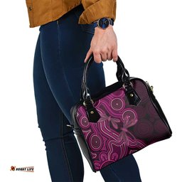 Australia Breast Cancer Awareness Shoulder Handbag Pink Dragonflies Aboriginal Art LT14