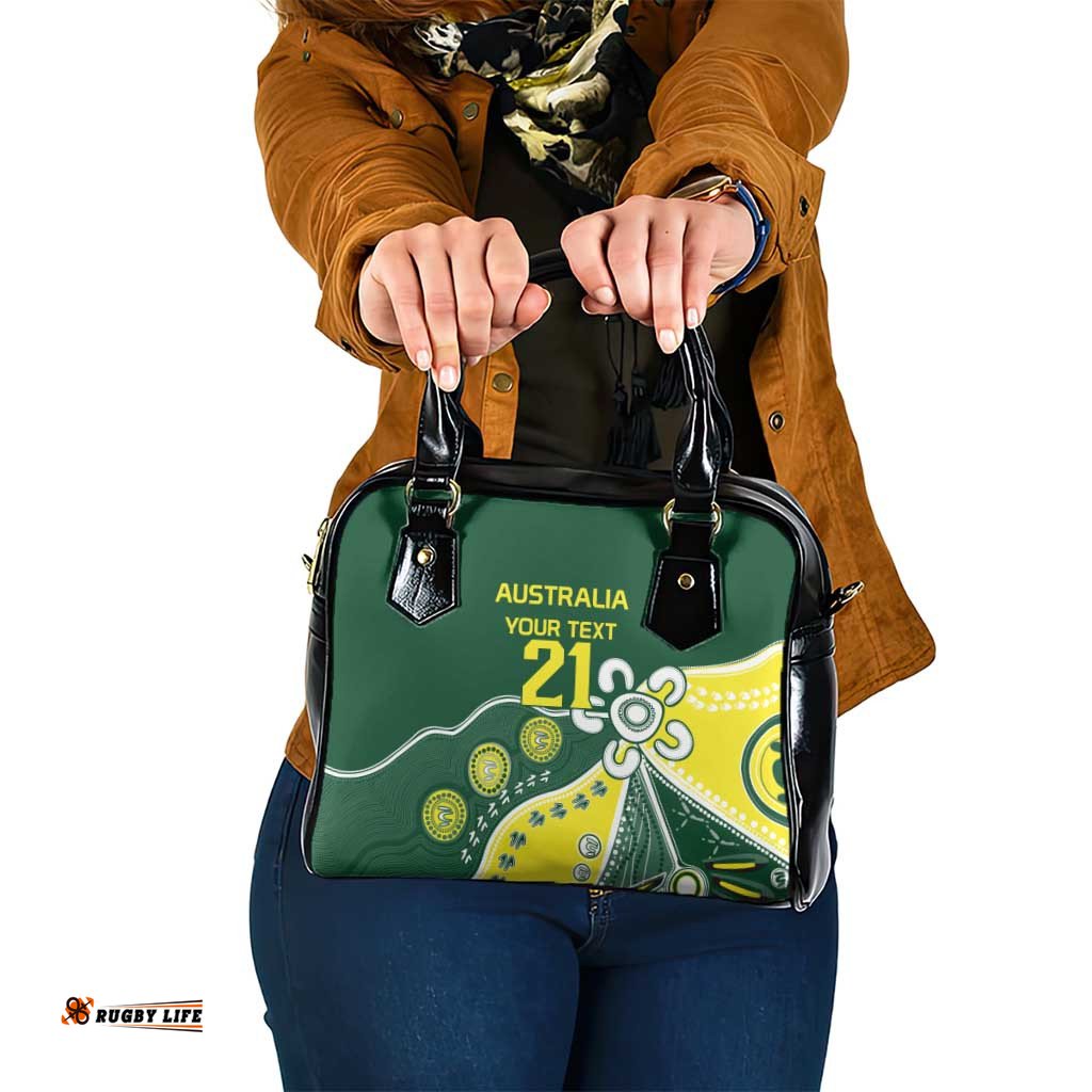 Custom Cricket Aussie Pride Shoulder Handbag Indigenous Inspired LT9