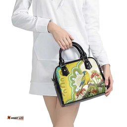 Australia Rock Parrot Shoulder Handbag Kangaroo Paws Indigenous Art LT14