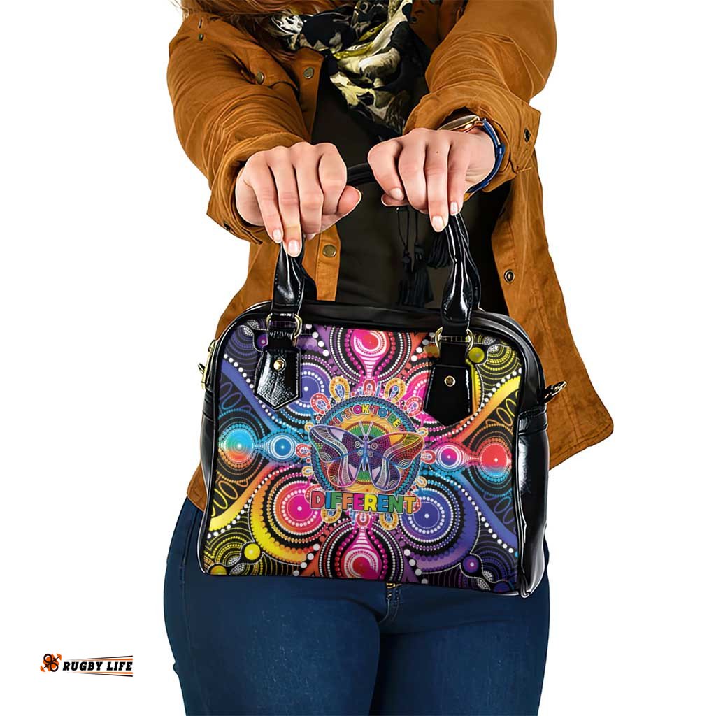Australia Indigenous Autism Awareness Shoulder Handbag Its Okay To Be Different LT05