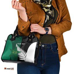 Custom New Zealand And Pakistan Cricket Shoulder Handbag 2025 Black Cap Shaheens Together LT14