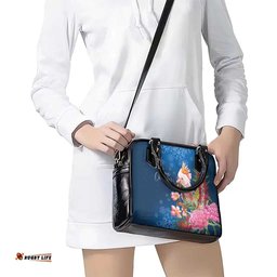 Australia Christmas Pink Cockatoo with Banksia Shoulder Handbag Snowy Blue LT7
