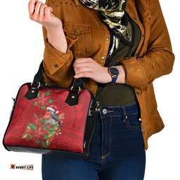 Australian Scarlet Robin Shoulder Handbag Aboriginal Inspired Christmas LT9