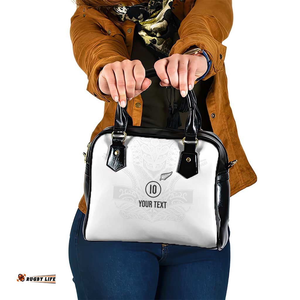 Custom New Zealand Football Shoulder Handbag The Whites-Sporty T90 Style LT03