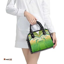 Cook Islands Rugby League Shoulder Handbag Avaiki Tatau Tribal Motifs White Color LT03