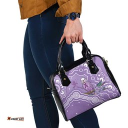 Australia Epilepsy Awareness Shoulder Handbag Purple Budgerigar Plumeria Aboriginal LT14