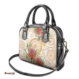 Australia Banksia Shoulder Handbag Aussie Native Flowers Indigenous Art LT14