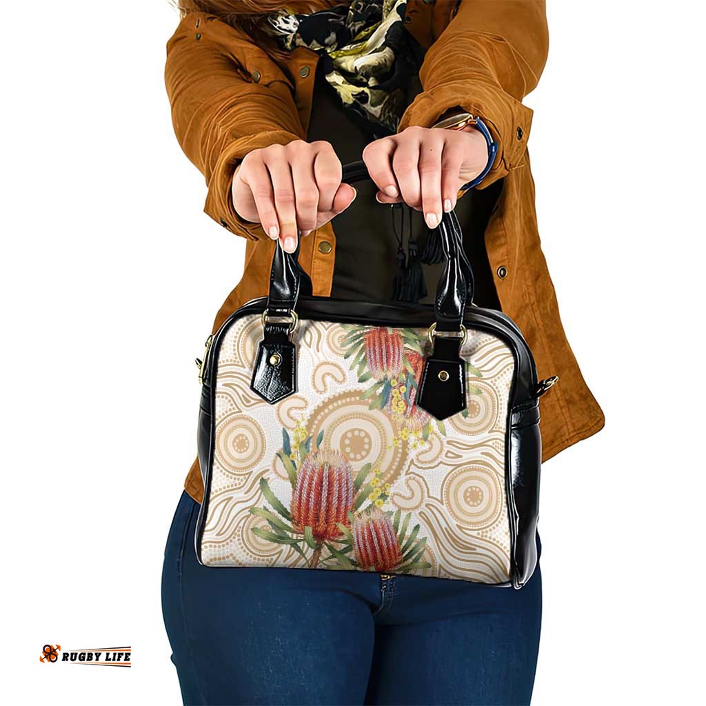 Australia Banksia Shoulder Handbag Aussie Native Flowers Indigenous Art LT14