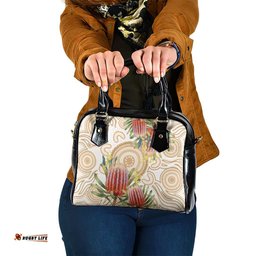 Australia Banksia Shoulder Handbag Aussie Native Flowers Indigenous Art LT14