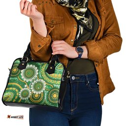 Bowls Australia Shoulder Handbag Aboriginal Art National Color LT14