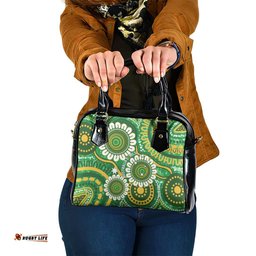 Bowls Australia Shoulder Handbag Aboriginal Art National Color LT14