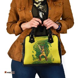 Custom Australia Cricket Shoulder Handbag Aussie Baggy Greens - Kangaroo Mascot Style LT14
