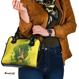 Custom Australia Cricket Shoulder Handbag Aussie Baggy Greens - Kangaroo Mascot Style LT14