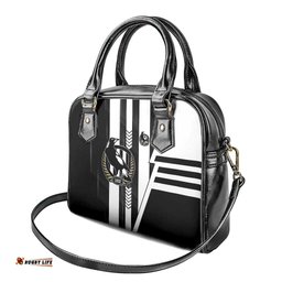 Collingwood Magpies Shoulder Handbag Modern Geometric Sports Graphic Style TS04