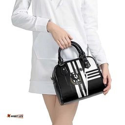 Collingwood Magpies Shoulder Handbag Modern Geometric Sports Graphic Style TS04
