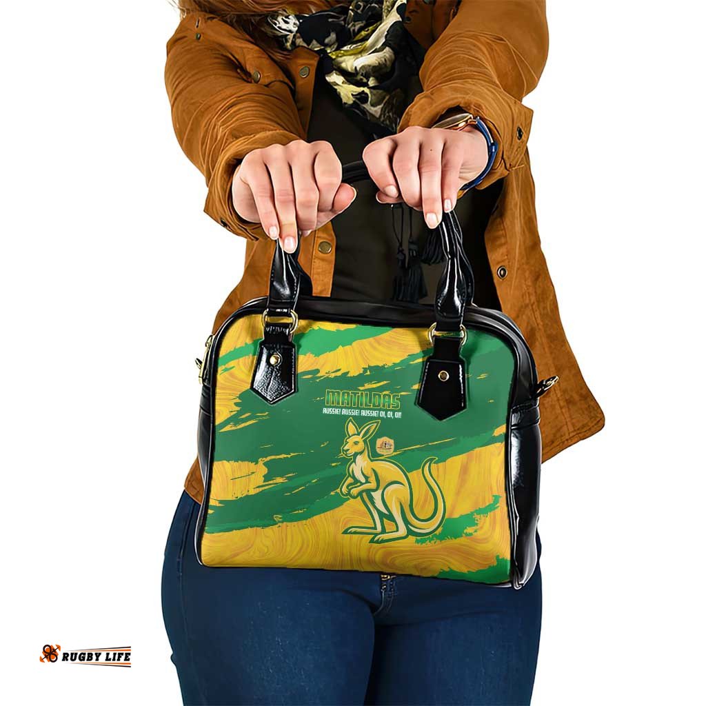 Australia Soccer Shoulder Handbag 2025 Go Matildas Marble Grunge Style LT14