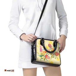 Birds and Floral Aussie Lorikeet Shoulder Handbag Pastel Yellow LT7