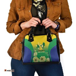 Australia Christmas Island Shoulder Handbag Golden Bosun Abutilon listeri With Map LT14