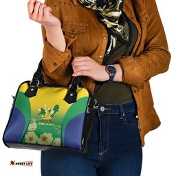 Australia Christmas Island Shoulder Handbag Golden Bosun Abutilon listeri With Map LT14