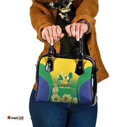 Australia Christmas Island Shoulder Handbag Golden Bosun Abutilon listeri With Map LT14
