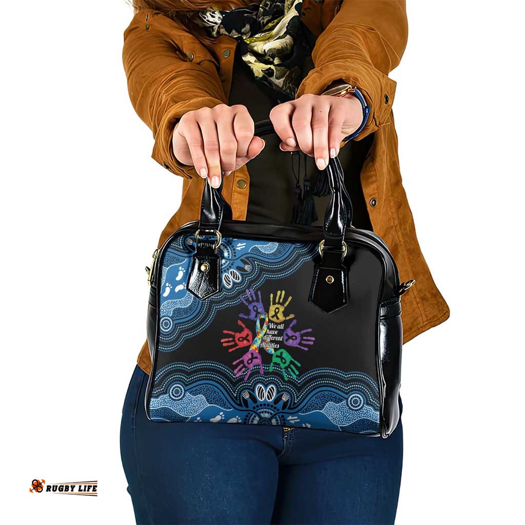 Autism Awareness Australia Indigenous Shoulder Handbag We All Have Different Abilities LT14