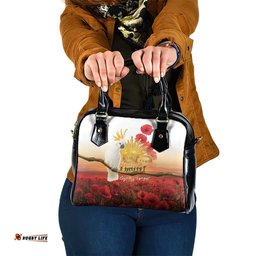 Australia Cockatoo ANZAC Day Shoulder Handbag Lest We Forget LT05
