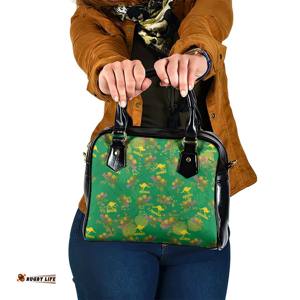 Australia Billy Buttons Shoulder Handbag Aussie Pycnosorus Kangaroo Seamless Style LT14