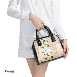 Australia Long-billed Corella Shoulder Handbag Cacatua Tenuirostris Plumeria Aboriginal Art LT14