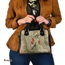 Australia Eastern Spinebill Shoulder Handbag Aussie Honeyeater Bottlebrush Indigenous Art LT14