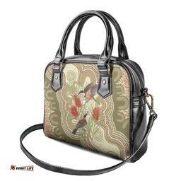 Australia Eastern Spinebill Shoulder Handbag Aussie Honeyeater Bottlebrush Indigenous Art LT14
