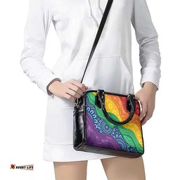 Australia First Nation LGBTQ+ Shoulder Handbag Aboriginal Rainbow Flag LT7