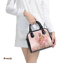 Breast Cancer Awareness Shoulder Handbag Mother Kangaroo And Ribbon Hope DT05