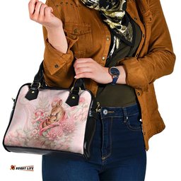 Breast Cancer Awareness Shoulder Handbag Mother Kangaroo And Ribbon Hope DT05