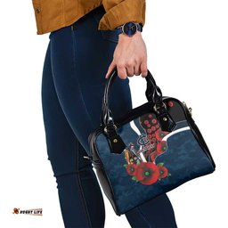 Carlton Blues ANZAC Personalised Shoulder Handbag Lest We Forget Poppy Camo LT9