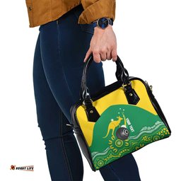 Custom Bowls Australia Shoulder Handbag Aussie Kangaroo Aboriginal Art LT14