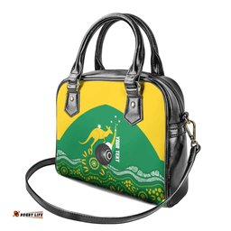 Custom Bowls Australia Shoulder Handbag Aussie Kangaroo Aboriginal Art LT14