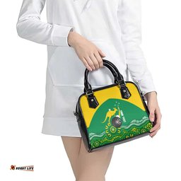 Custom Bowls Australia Shoulder Handbag Aussie Kangaroo Aboriginal Art LT14