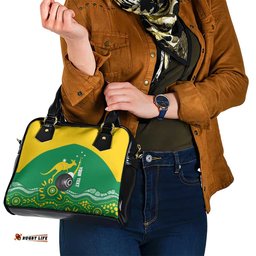 Custom Bowls Australia Shoulder Handbag Aussie Kangaroo Aboriginal Art LT14